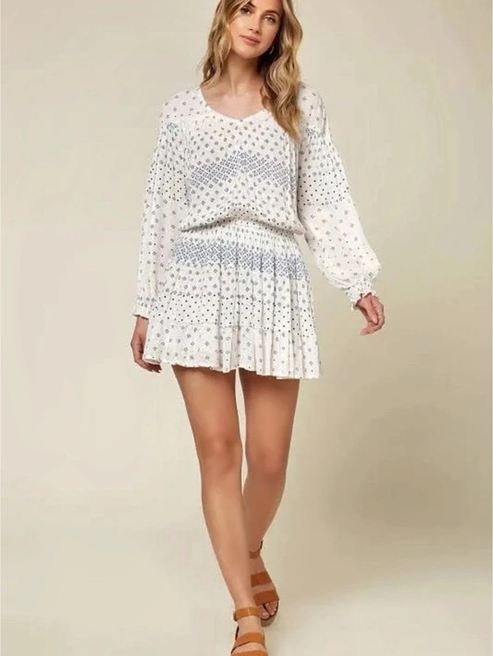ONEILL AMARYN LONG SLEEVE BOHO DRESS